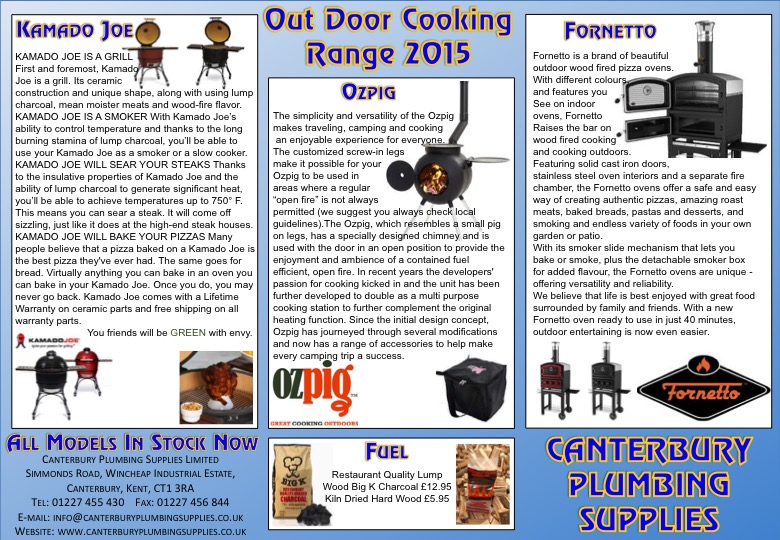 Outdoor Cooking range at Canterbury Plumbing Supplies Limited